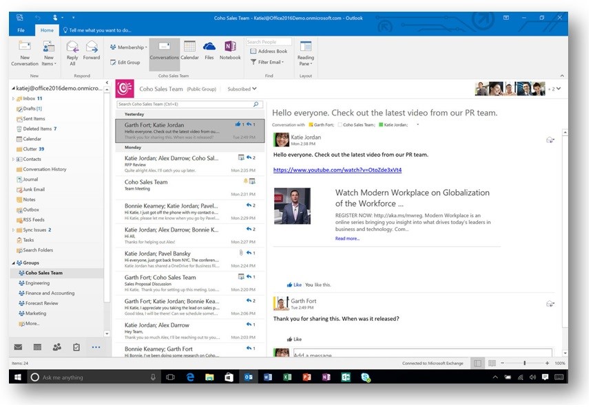 Changes in Outlook new and old version