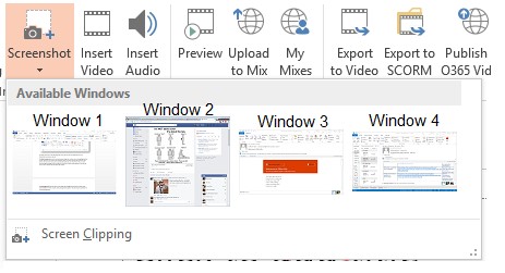 Office Mix- Screenshot tool
