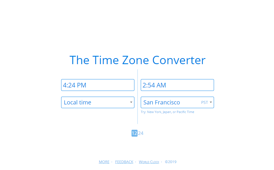 The Time Zone Converter